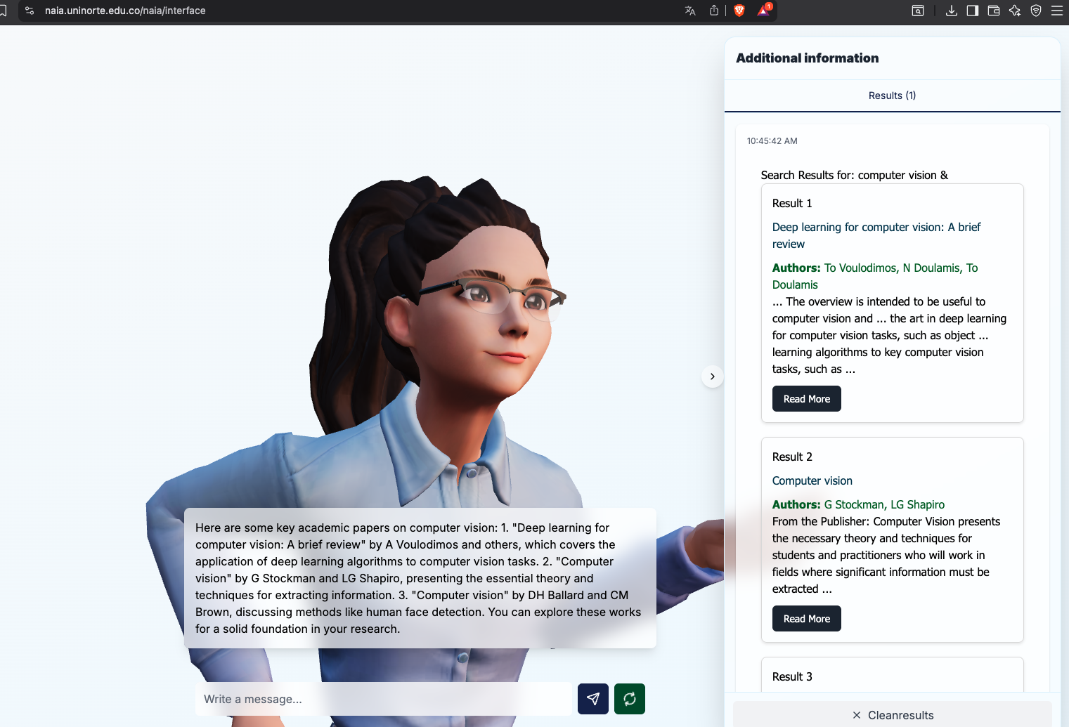 Dashboard analytics for NAIA usage